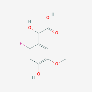 molecular formula C9H9FO5 B13517820 2-(2-Fluoro-4-hydroxy-5-methoxyphenyl)-2-hydroxyaceticacid 