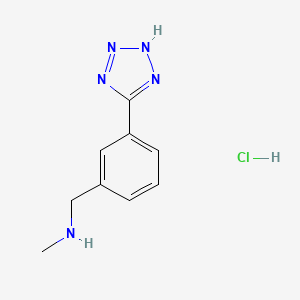 molecular formula C9H12ClN5 B13517822 methyl({[3-(1H-1,2,3,4-tetrazol-5-yl)phenyl]methyl})amine hydrochloride 