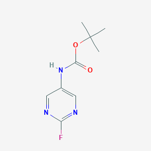 molecular formula C9H12FN3O2 B13517832 tert-butyl N-(2-fluoropyrimidin-5-yl)carbamate 