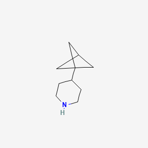 molecular formula C10H17N B13517840 4-{Bicyclo[1.1.1]pentan-1-yl}piperidine 