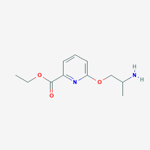 molecular formula C11H16N2O3 B13517851 Ethyl6-(2-aminopropoxy)pyridine-2-carboxylate 