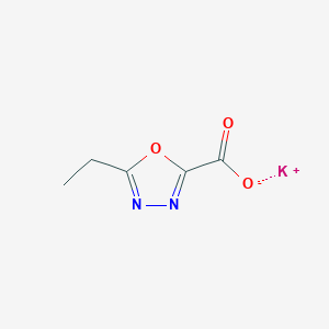 molecular formula C5H5KN2O3 B13517858 Potassium 5-ethyl-1,3,4-oxadiazole-2-carboxylate 