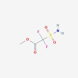 molecular formula C3H5F2NO4S B13517863 Methyl 2,2-difluoro-2-sulfamoylacetate 