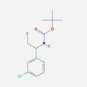 tert-butyl N-[1-(3-chlorophenyl)-2-fluoroethyl]carbamate