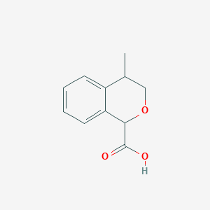 molecular formula C11H12O3 B13517888 4-methyl-3,4-dihydro-1H-2-benzopyran-1-carboxylic acid 