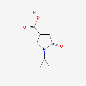 molecular formula C8H11NO3 B1351791 1-环丙基-5-氧代吡咯烷-3-羧酸 CAS No. 876716-43-7