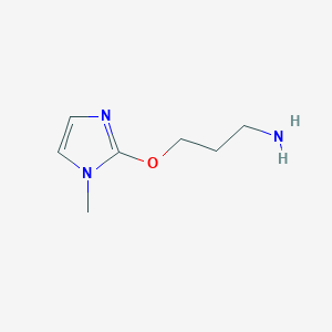 molecular formula C7H13N3O B13517911 3-((1-Methyl-1h-imidazol-2-yl)oxy)propan-1-amine 