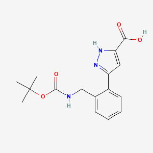 5-[2-({[(tert-butoxy)carbonyl]amino}methyl)phenyl]-1H-pyrazole-3-carboxylicacid