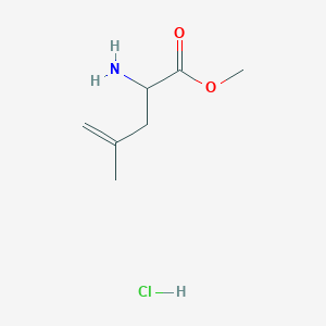 molecular formula C7H14ClNO2 B13517930 Methyl 2-amino-4-methylpent-4-enoate hydrochloride 