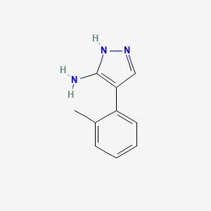 molecular formula C10H11N3 B1351795 4-(2-甲基苯基)-2H-吡唑-3-胺 CAS No. 93048-45-4