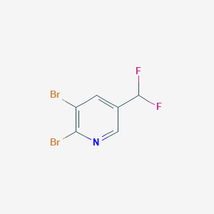 molecular formula C6H3Br2F2N B13517950 2,3-Dibromo-5-(difluoromethyl)pyridine 