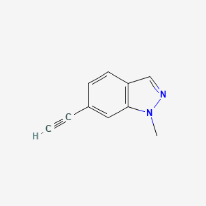 molecular formula C10H8N2 B13517987 6-ethynyl-1-methyl-1H-indazole 