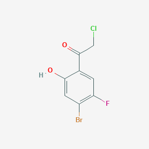 molecular formula C8H5BrClFO2 B13518016 1-(4-Bromo-5-fluoro-2-hydroxyphenyl)-2-chloroethan-1-one 