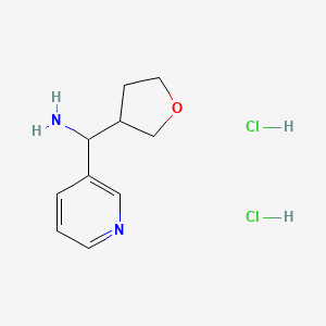 molecular formula C10H16Cl2N2O B13518019 1-(Oxolan-3-yl)-1-(pyridin-3-yl)methanamine dihydrochloride 