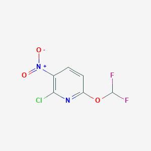 molecular formula C6H3ClF2N2O3 B13518023 2-Chloro-6-(difluoromethoxy)-3-nitropyridine 