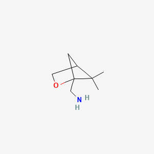 molecular formula C8H15NO B13518025 1-{5,5-Dimethyl-2-oxabicyclo[2.1.1]hexan-1-yl}methanamine 