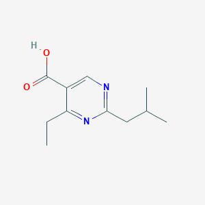 molecular formula C11H16N2O2 B13518033 4-Ethyl-2-isobutylpyrimidine-5-carboxylic acid 