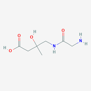 molecular formula C7H14N2O4 B13518034 4-(2-Aminoacetamido)-3-hydroxy-3-methylbutanoic acid 