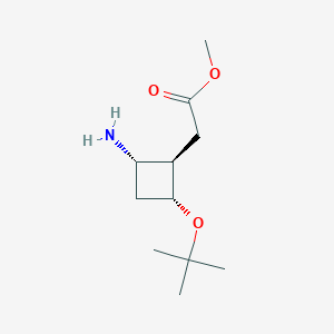 methyl 2-[(1R,2S,4R)-2-amino-4-(tert-butoxy)cyclobutyl]acetate