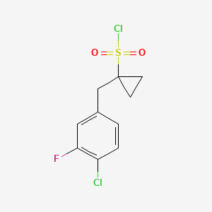 1-(4-Chloro-3-fluorobenzyl)cyclopropane-1-sulfonyl chloride