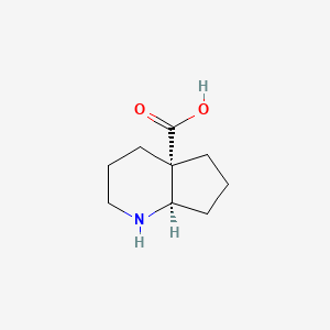 molecular formula C9H15NO2 B13518085 rac-(4aR,7aS)-octahydro-1H-cyclopenta[b]pyridine-4a-carboxylic acid 