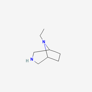 molecular formula C8H16N2 B13518107 8-Ethyl-3,8-diazabicyclo[3.2.1]octane 