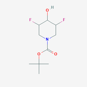 molecular formula C10H17F2NO3 B13518115 Tert-butyl 3,5-difluoro-4-hydroxypiperidine-1-carboxylate 