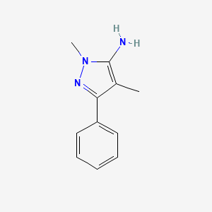 molecular formula C11H13N3 B1351812 1,4-Dimethyl-3-phenyl-1H-pyrazol-5-amine CAS No. 30830-04-7