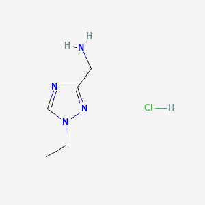 molecular formula C5H11ClN4 B13518130 1-(1-ethyl-1H-1,2,4-triazol-3-yl)methanaminehydrochloride 