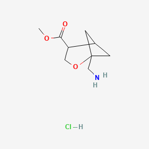 molecular formula C9H16ClNO3 B13518138 Methyl 1-(aminomethyl)-2-oxabicyclo[3.1.1]heptane-4-carboxylate hydrochloride 