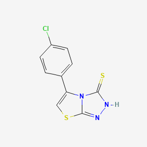 molecular formula C10H6ClN3S2 B1351818 5-(4-Chlorophenyl)[1,3]thiazolo[2,3-c][1,2,4]triazole-3-thiol CAS No. 610276-80-7