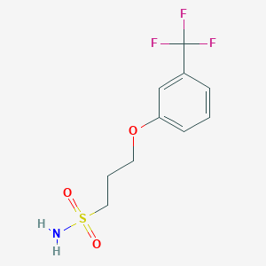 molecular formula C10H12F3NO3S B13518182 3-[3-(Trifluoromethyl)phenoxy]propane-1-sulfonamide 