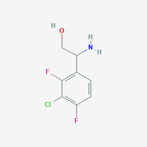 molecular formula C8H8ClF2NO B13518190 2-Amino-2-(3-chloro-2,4-difluorophenyl)ethan-1-ol 