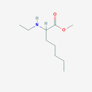 molecular formula C10H21NO2 B13518196 Methyl 2-(ethylamino)heptanoate 