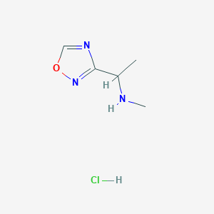 molecular formula C5H10ClN3O B13518208 Methyl[1-(1,2,4-oxadiazol-3-yl)ethyl]amine hydrochloride 