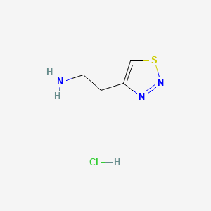 molecular formula C4H8ClN3S B13518216 2-(1,2,3-Thiadiazol-4-yl)ethan-1-amine hydrochloride 