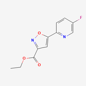 molecular formula C11H9FN2O3 B13518225 Ethyl 5-(5-fluoropyridin-2-yl)isoxazole-3-carboxylate 