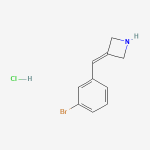 molecular formula C10H11BrClN B13518230 3-[(3-Bromophenyl)methylidene]azetidine hydrochloride 