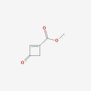 molecular formula C6H6O3 B13518233 Methyl 3-oxocyclobut-1-ene-1-carboxylate 