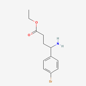 molecular formula C12H16BrNO2 B13518236 Ethyl 4-amino-4-(4-bromophenyl)butanoate 