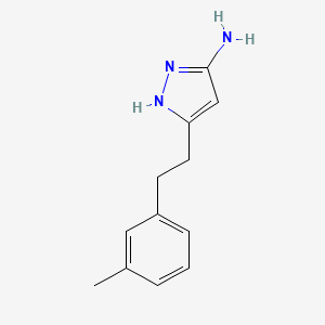 molecular formula C12H15N3 B13518241 3-(3-Methylphenethyl)-1h-pyrazol-5-amine 