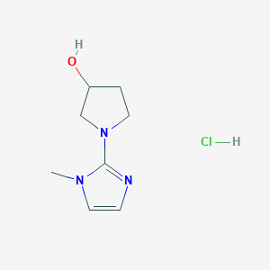 molecular formula C8H14ClN3O B13518271 1-(1-methyl-1H-imidazol-2-yl)pyrrolidin-3-ol hydrochloride 