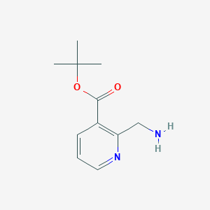 molecular formula C11H16N2O2 B13518298 tert-Butyl 2-(aminomethyl)nicotinate 