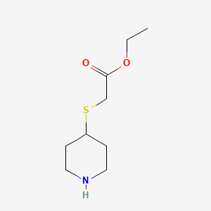 molecular formula C9H17NO2S B13518301 Ethyl 2-(4-piperidinylthio)acetate CAS No. 741729-97-5