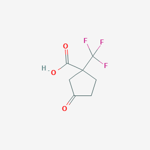 Cyclopentanecarboxylic acid, 3-oxo-1-(trifluoromethyl)-