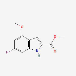 molecular formula C11H10FNO3 B13518330 methyl 6-fluoro-4-methoxy-1H-indole-2-carboxylate 