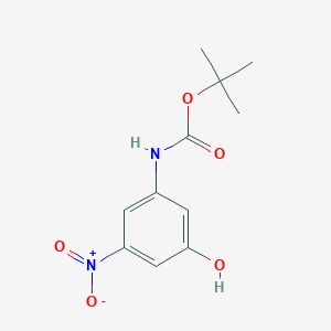 molecular formula C11H14N2O5 B13518345 Tert-butyl (3-hydroxy-5-nitrophenyl)carbamate 