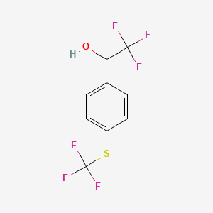 2,2,2-Trifluoro-1-(4-((trifluoromethyl)thio)phenyl)ethan-1-ol