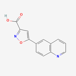 molecular formula C13H8N2O3 B13518360 5-(6-Quinolyl)isoxazole-3-carboxylic Acid 