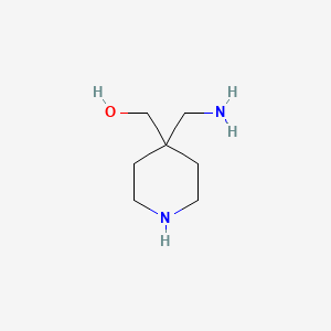 molecular formula C7H16N2O B13518364 4-(aminomethyl)-4-Piperidinemethanol CAS No. 162686-55-7